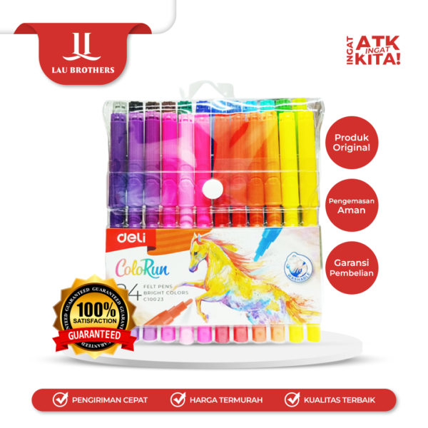 DELI PULPEN FELT/ FELT PEN 18  EC10023 (1SET)