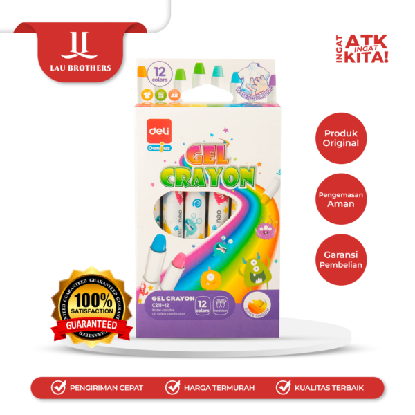 DELI KRAYON GEL/ GEL CRAYON 12 EC211-12 (1SET)