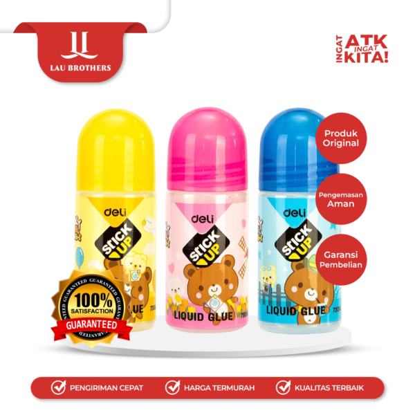 DELI LEM CAIR/ LIQUID GLUE 35 ml FUNKY TRAVEL MOONGI E7301A (1PC)