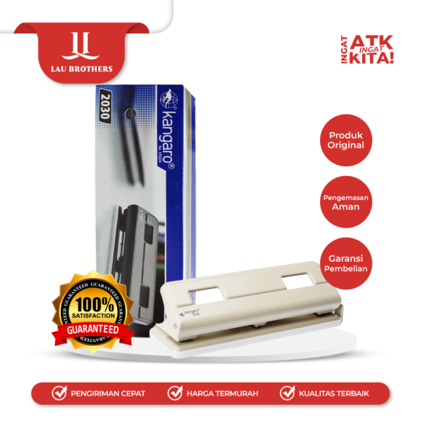 KANGARO PEMBOLONG KERTAS 3 LUBANG/ HEAVY DUTY 3 HOLE PUNCH 2030 (1PC)