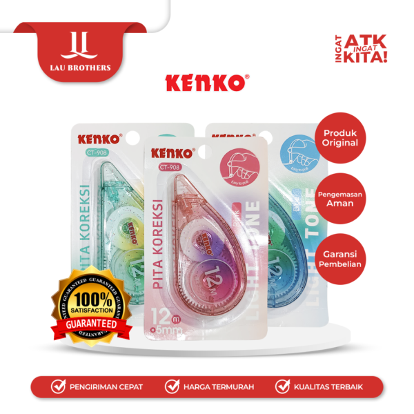 KENKO PITA KOREKSI/ CORRECTION TAPE CT-908 [12M x 5mm] (1PC)