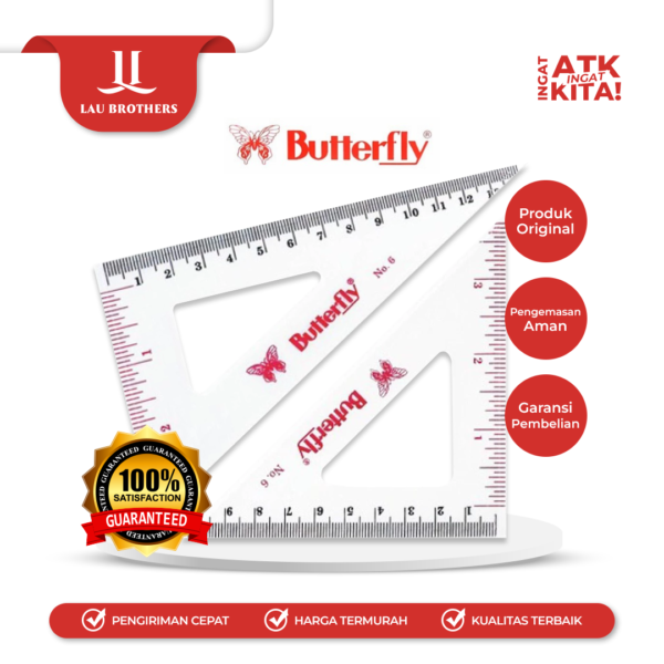 BUTTERFLY PENGGARIS SEGITIGA NO.6 (1SET)