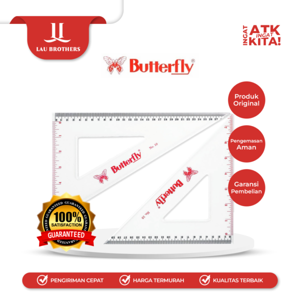 BUTTERFLY PENGGARIS SEGITIGA NO.10 (1SET)