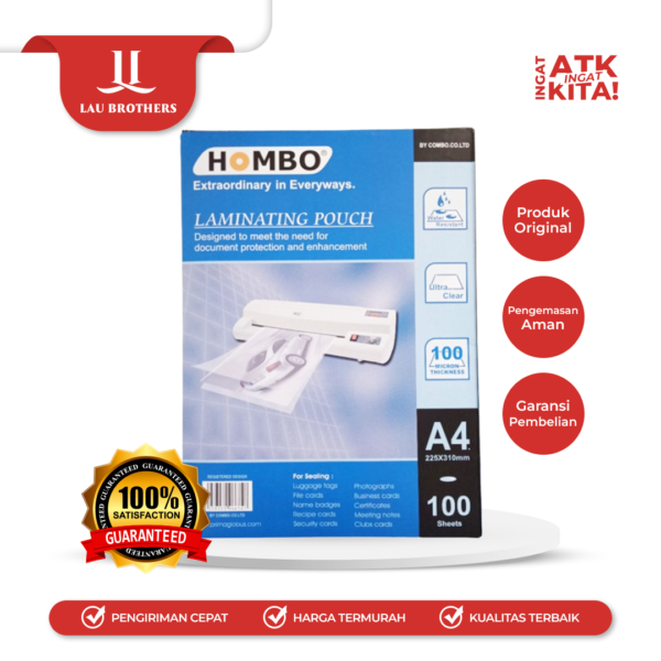 HOMBO PLASTIK LAMINATING A4 (1PACK)