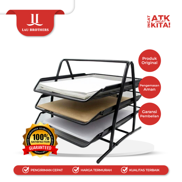 V-TEC RAK SURAT/ DOCUMENT TRAY 3 SUSUN (1PC)