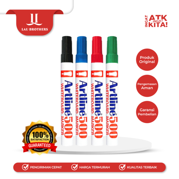 ARTLINE SPIDOL PAPAN TULIS/ WHITEBOARD MARKER 500 (1LSN/ 12PCS)
