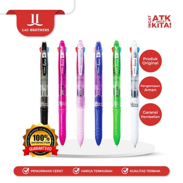 ZEBRA PULPEN 4 WARNA (1LSN/ 12PCS)