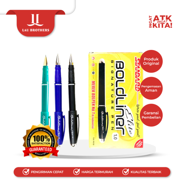 STANDARD PULPEN BOLDLINER ELITE 1.0mm  (1LSN/ 12PCS)