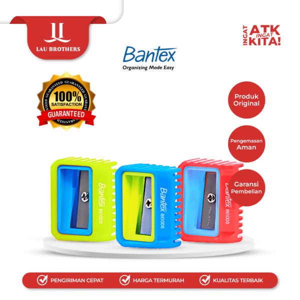 BANTEX RAUTAN PENSIL/ PENCIL SHARPENER BE1006 (1PC)