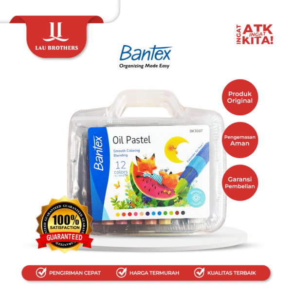 BANTEX KRAYON MINYAK/ CRAYON OIL PASTEL BK3007 (1SET)