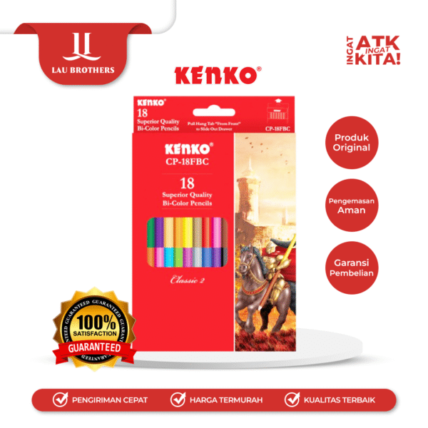 KENKO 18 BI-PENSIL WARNA/ BI-COLOR PENCIL CP-18FBC (1SET)