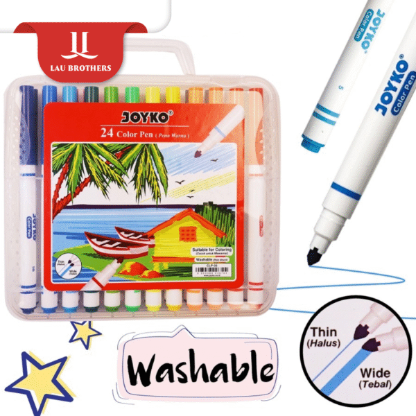 JOYKO 24 PEN WARNA/ COLOR PEN WASHABLE CLP-05 (1SET) - Image 2