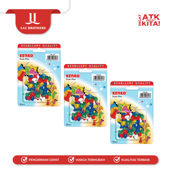 KENKO PUSH PIN PN-30 (1PACK/ 30PCS) - Image 2