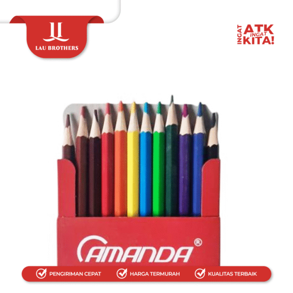 AMANDA 12 PENSIL WARNA/ COLOR PENCIL HALF ACP-123 (1SET) - Image 4