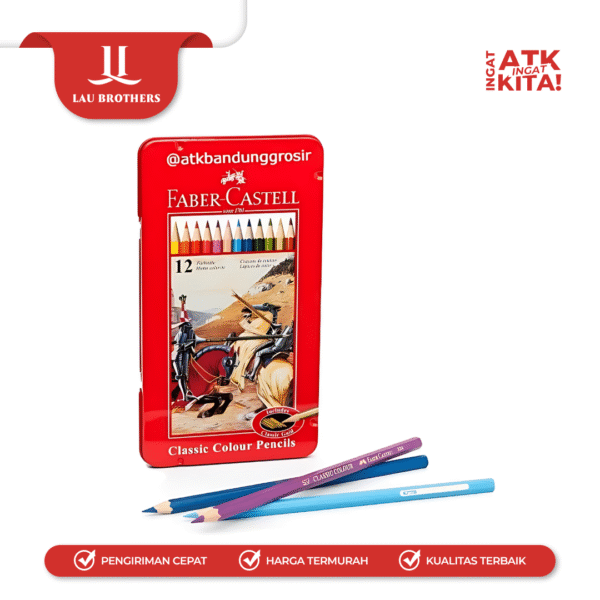 KENKO 12 PENSIL WARNA/ TIN CASE COLOR PENCIL CP-12FTC (1SET) - Image 4