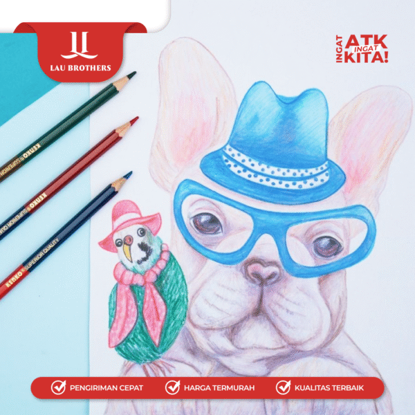 KENKO 12 PENSIL WARNA METALIK/ METALLIC COLOR PENCIL CP-12FMC (1SET) - Image 5