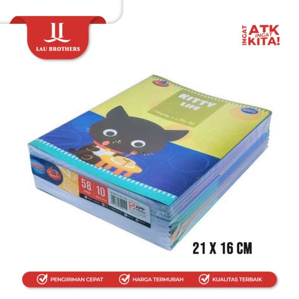SIDU BUKU TULIS 58LEMBAR (1PACK/ 10BUKU) - Image 6