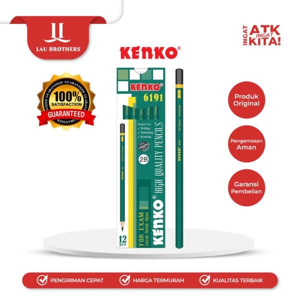 KENKO PENSIL 2B 6191 (1LSN/ 12PCS)