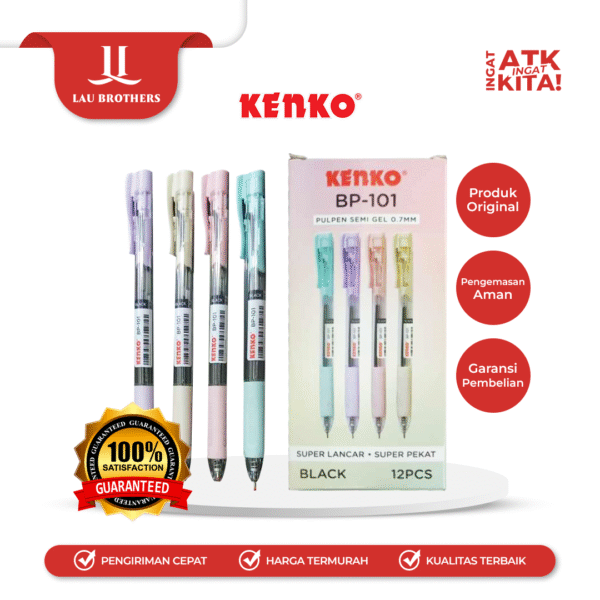 KENKO PULPEN SEMI GEL 0,7mm BP-101 (1LSN/ 12PCS)