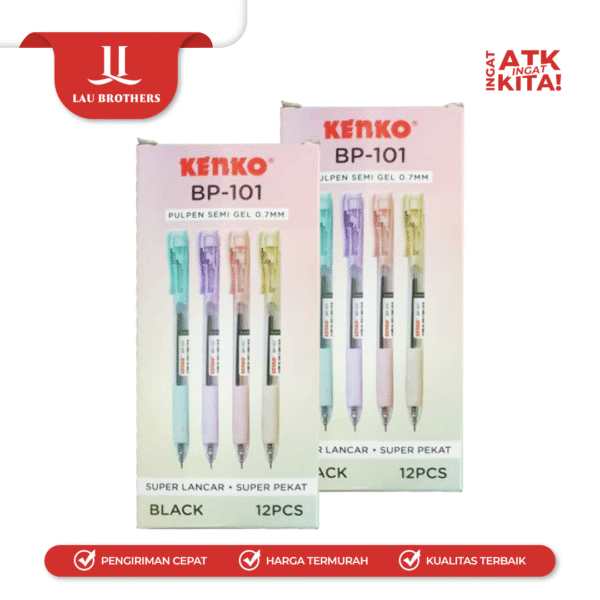 KENKO PULPEN SEMI GEL 0,7mm BP-101 (1LSN/ 12PCS) - Image 5