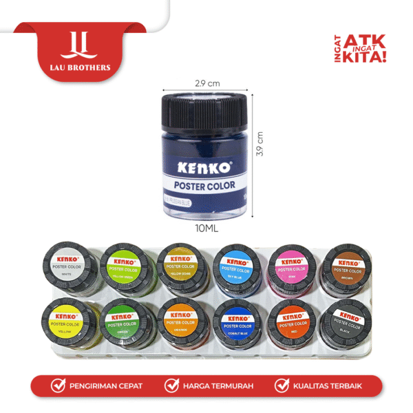 KENKO 12 CAT POSTER WARNA/ COLOR POSTER POC-10M-12C (1SET) - Image 2