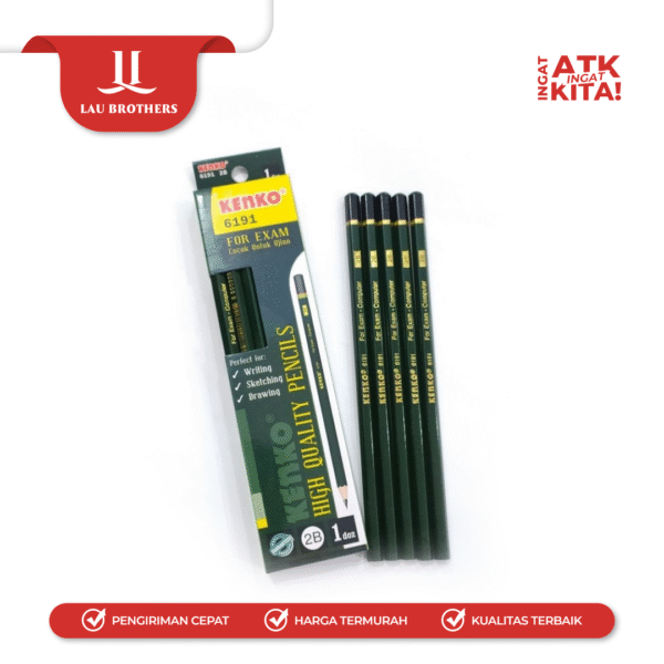 KENKO PENSIL 2B 6191 (1LSN/ 12PCS) - Image 3