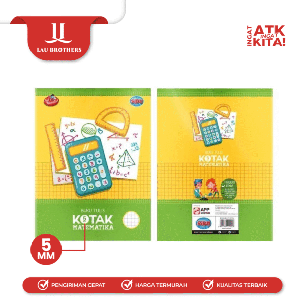 SIDU BUKU TULIS KOTAK-KOTAK 5mm 38LEMBAR (1PACK/ 10BUKU) - Image 3
