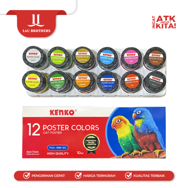 KENKO 12 CAT POSTER WARNA/ COLOR POSTER POC-10M-12C (1SET) - Image 3