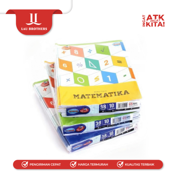 SIDU BUKU TULIS KOTAK-KOTAK 5mm 38LEMBAR (1PACK/ 10BUKU) - Image 5