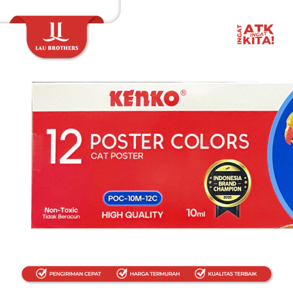 KENKO 12 CAT POSTER WARNA/ COLOR POSTER POC-10M-12C (1SET) - Image 4